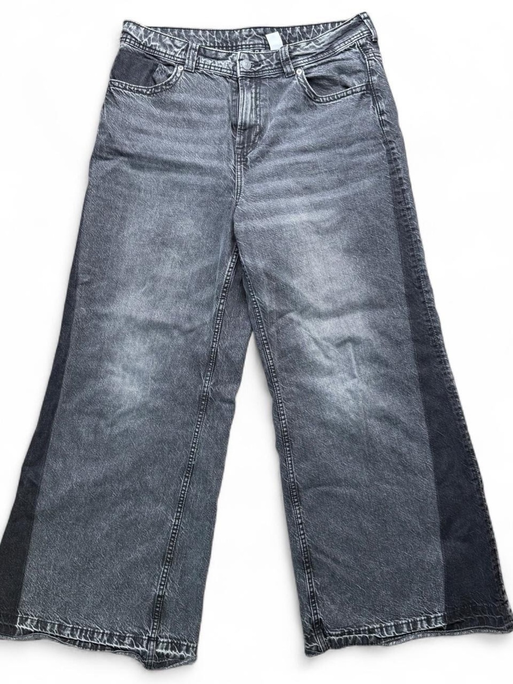 H&M Gray Wide Leg High Rise Jeans US 10